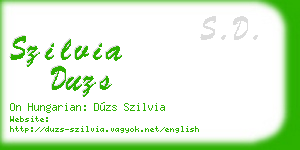 szilvia duzs business card